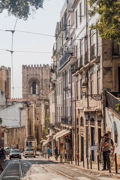 Lisbonne Portugal Octobre 2017 Rue Augusto Rosa Cathédrale Lisbonne Portugal — Photo