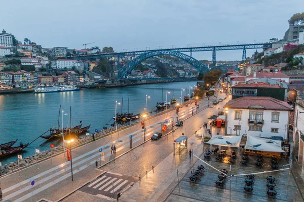 Porto Portugalia Października 2017 Most Dom Luis Przez Rzekę Douro — Zdjęcie stockowe