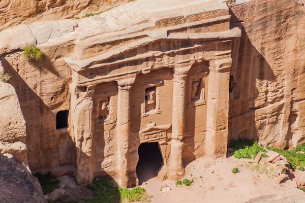 Antik Şehir Petra Romalı Askerlerin Mezarı Ürdün — Stok fotoğraf