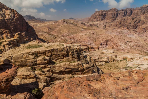 Rocas Antigua Ciudad Petra Jordania — Foto de Stock