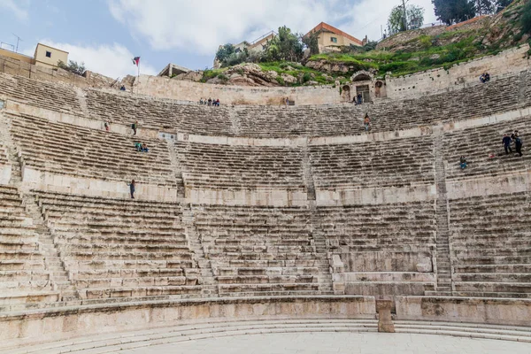 Amman Jordan March 2017 People Visit Roman Theatre Amman — Stock Photo, Image