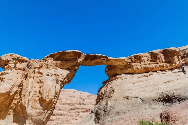 Burdah Rock Bridge Wadi Rum Desert Jordan — Stock Photo, Image