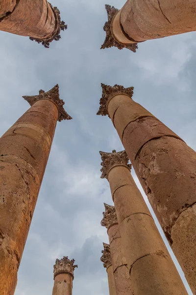 Tempel Van Artemis Zuilen Oude Stad Jerash Jordanië — Stockfoto