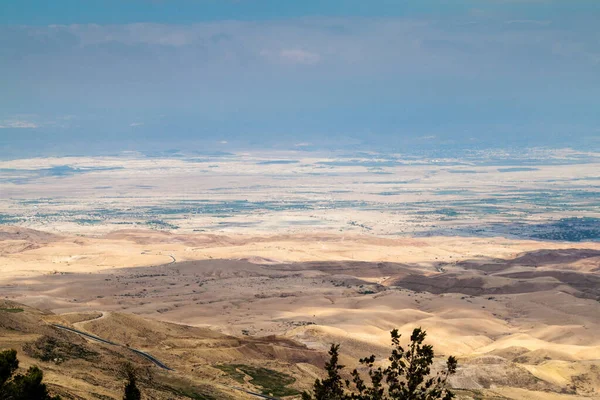 Landscape of the Holy Land as viewed from the Mount Nebo, Jordan