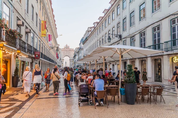 Lisbonne Portugal Octobre 2017 Café Dans Une Rue Piétonne Centre — Photo