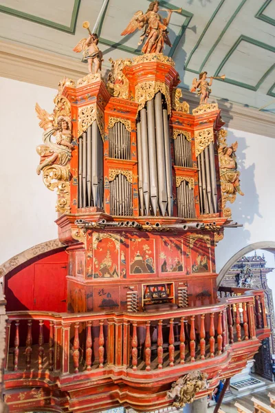 ポルトガルのファロ 2017年10月6日 ポルトガルのファロ大聖堂 Faro のオルガン — ストック写真