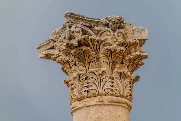 Colonne Van Agora Oude Stad Jerash Jordanië — Stockfoto