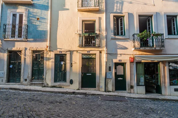 Lisbonne Portugal Octobre 2017 Maisons Typiques Dans Quartier Alfama Lisbonne — Photo