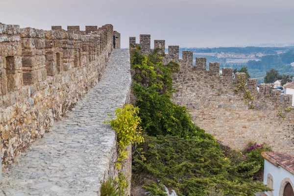 Murallas Fortificación Del Pueblo Obidos Portugal — Foto de Stock