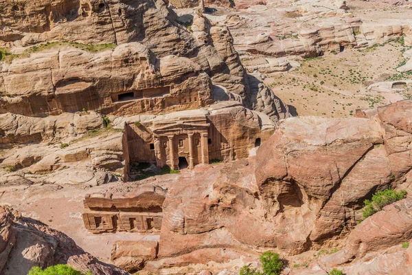 Römisches Soldatengrab Der Antiken Stadt Petra Jordanien — Stockfoto
