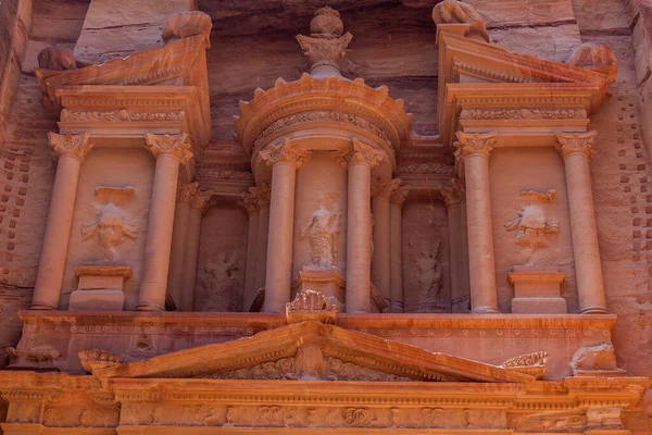 Tempio Khazneh Tesoro Nell Antica Città Petra Giordania — Foto Stock