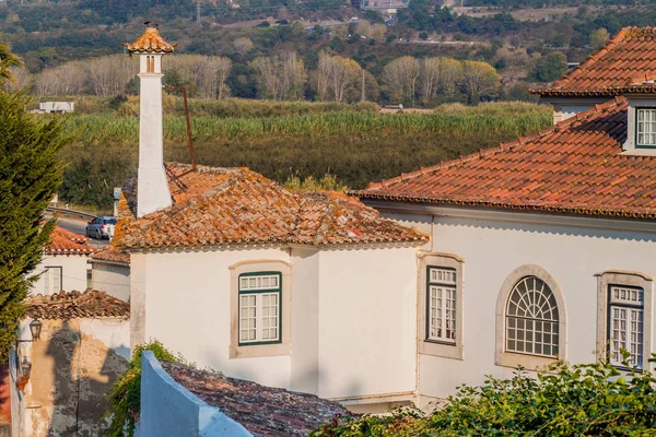 Portekiz Obidos Köyündeki Eski Evler — Stok fotoğraf