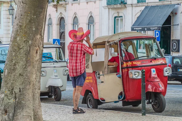 Lizbona Portugalia Października 2017 Tuk Tuk Centrum Lizbony Portugalia — Zdjęcie stockowe