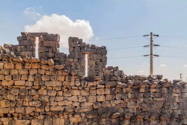 Ruins Qasr Azraq Kék Erőd Erőd Található Sivatagban Kelet Jordánia — Stock Fotó
