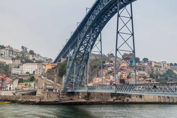 Dom Luis Most Nad Rzeką Douro Porto Portugalia — Zdjęcie stockowe