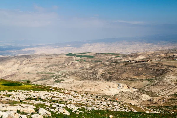 Landscape of the Holy Land as viewed from the Mount Nebo, Jordan