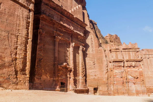 Túmulos Cidade Antiga Petra Jordânia — Fotografia de Stock