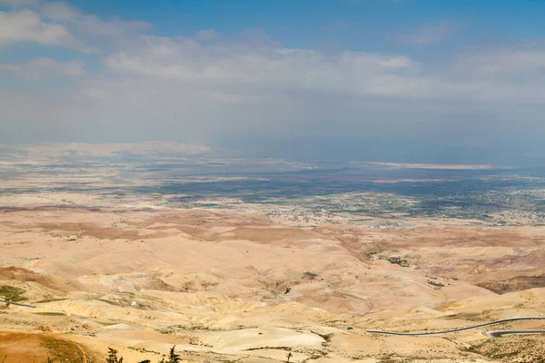 Landscape of the Holy Land as viewed from the Mount Nebo, Jordan