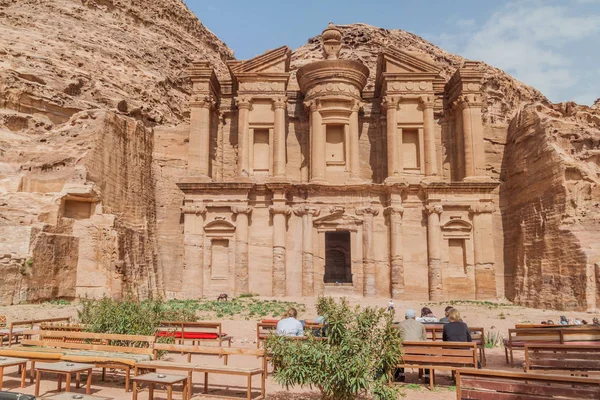 Petra Jordão Março 2017 Mosteiro Deir Cidade Antiga Petra Jordânia — Fotografia de Stock