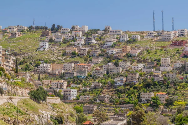 Salt Town Ürdün Bir Yamaçta Evler — Stok fotoğraf