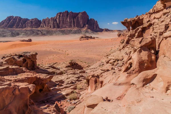 Skalnatá Krajina Pouště Wadi Rum Jordánsko — Stock fotografie