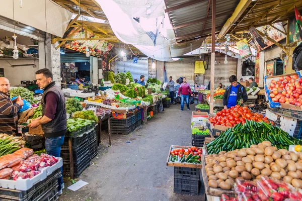 Amman Ürdün Mart 2017 Amman Ürdün Deki Meyve Sebze Pazarı — Stok fotoğraf