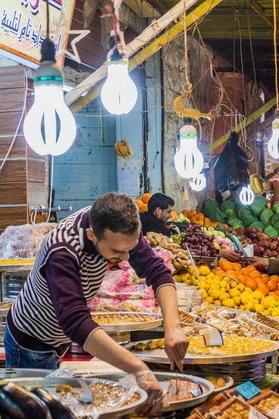 Amman Jordan April 2017 Obst Und Gemüsemarkt Amman Jordan — Stockfoto