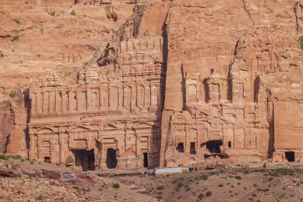 Królewskie Grobowce Starożytnym Mieście Petra Jordania — Zdjęcie stockowe