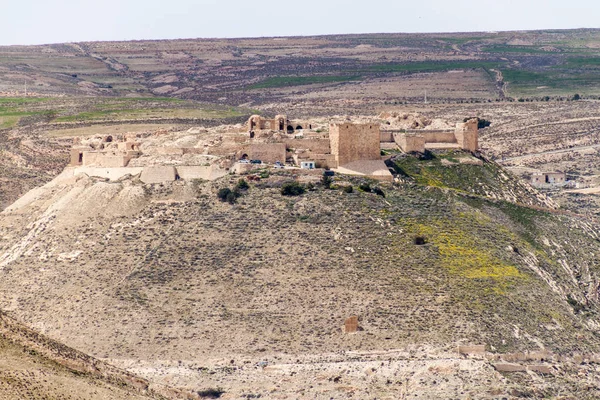 Άποψη Του Κάστρου Shobak Στην Ιορδανία — Φωτογραφία Αρχείου
