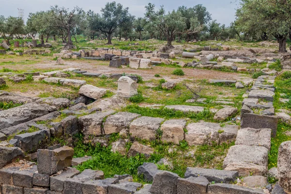 约旦Umm Qais的古代遗址 — 图库照片