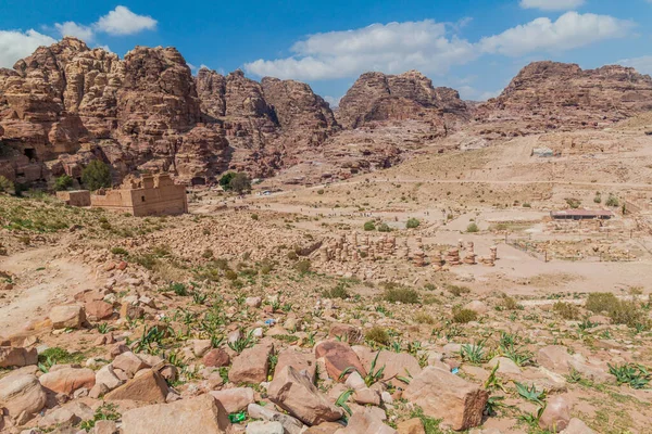 Ruínas Cidade Antiga Petra Jordânia — Fotografia de Stock