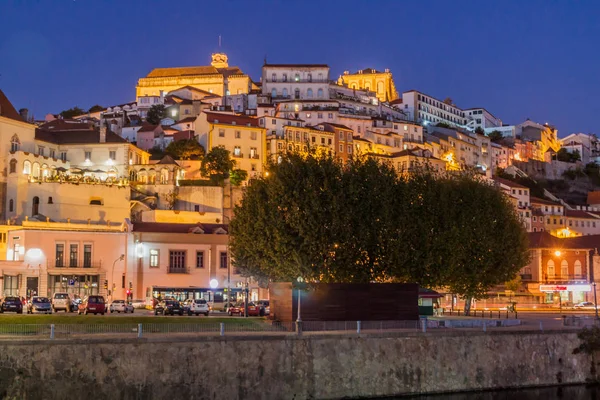 ポルトガルコインブラスカイラインの夜景 — ストック写真