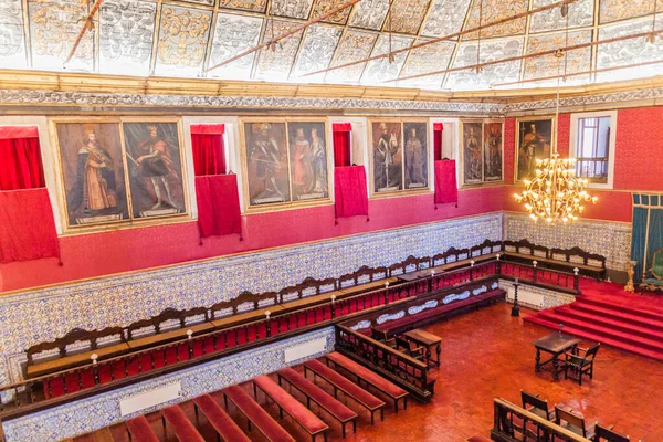 Coimbra Portugal Octobre 2017 Salle Sala Dos Capelos Palais Université — Photo