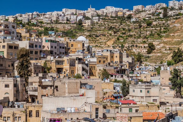 Häuser Hang Salzstadt Jordanien — Stockfoto