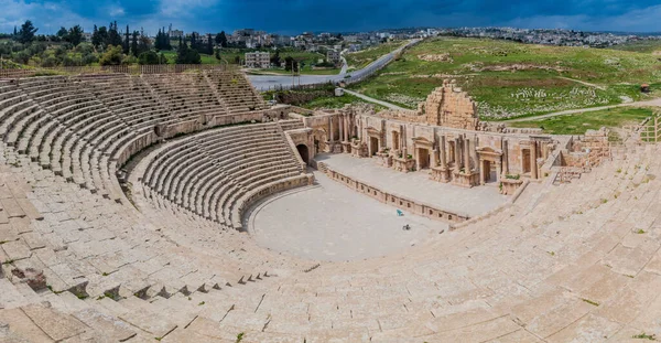 Jerash Ürdün Deki Güney Tiyatrosu Harabeleri — Stok fotoğraf