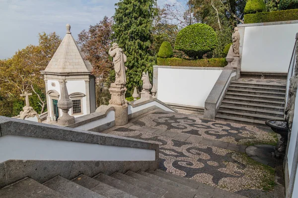 Scala Barocca Santuario Bom Jesus Monte Vicino Braga Portogallo — Foto Stock