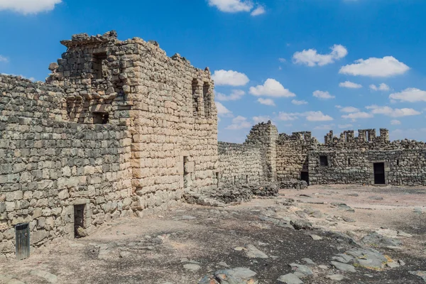 Ruined walls of Qasr al-Azraq (Blue Fortress), fort located in the desert of eastern Jordan.