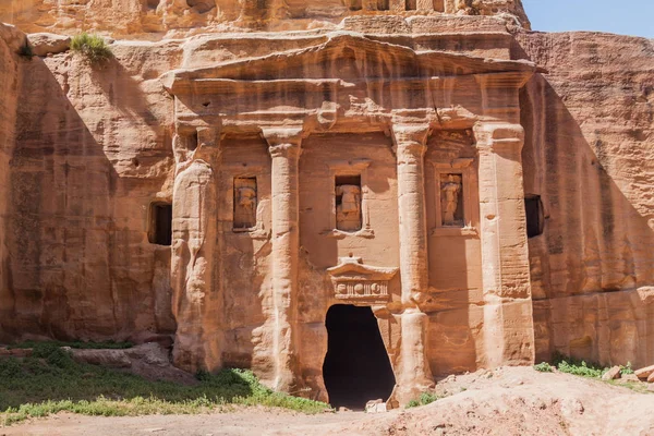 Grób Rzymskiego Żołnierza Starożytnym Mieście Petra Jordania — Zdjęcie stockowe