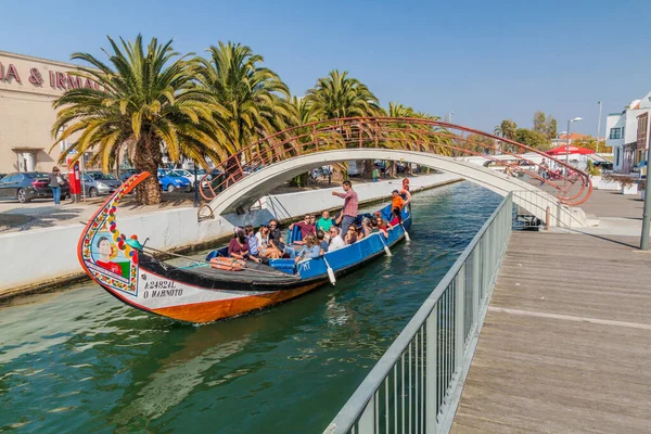 Aveiro Portugal Octubre 2017 Barco Moliceiro Colorido Tradicional Canal Aveiro —  Fotos de Stock