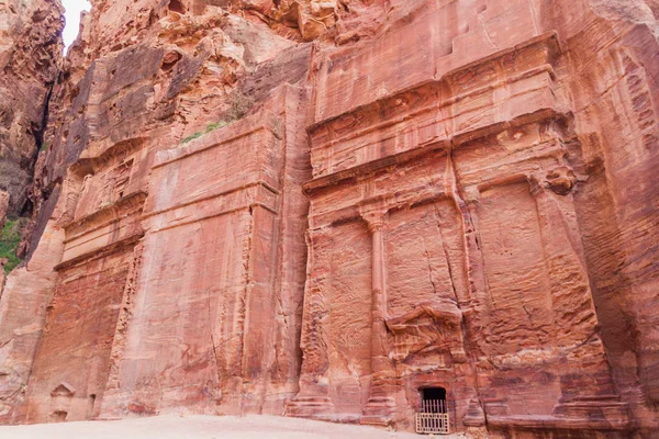 Antik Kentte Mezarlar Petra Ürdün — Stok fotoğraf