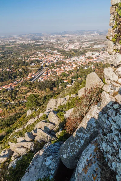 Vista Sintra Desde Castillo Castelo Dos Mouros Portugal — Foto de Stock