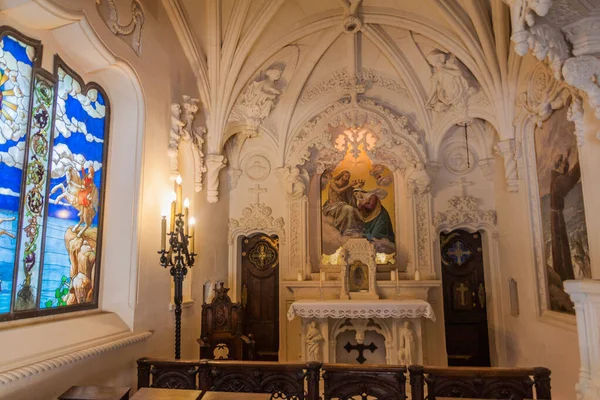 Sintra Portugal October 2017 Interior Chapel Quinta Regaleira Complex Sintra — Stok Foto
