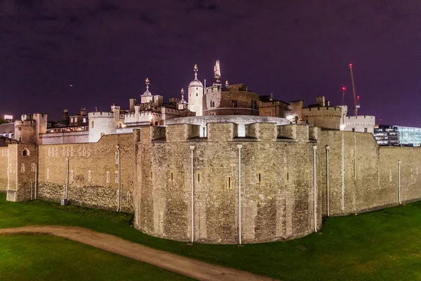 Night View Tower London Castle United Kingdom — 스톡 사진