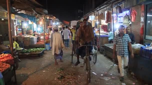 孟加拉国胡尔纳市场上的人们 — 图库视频影像