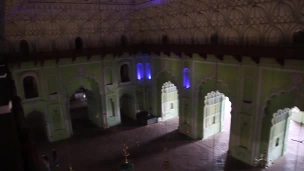 Salón central de Bara Imambara en Lucknow — Vídeos de Stock