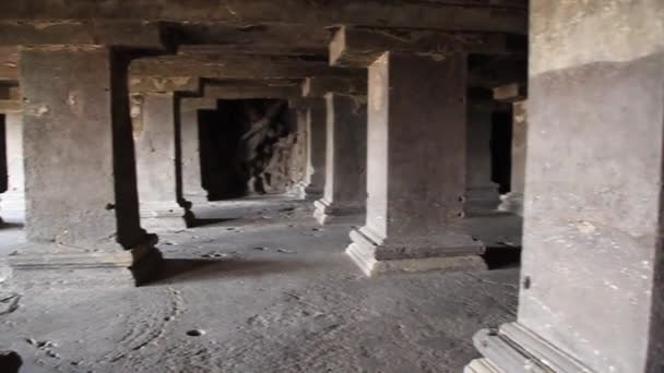 Das avatara zehn Inkarnationen der vishnu-Höhle in ellora — Stockvideo