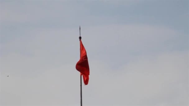 Sovětská vlajka v Minsku — Stock video