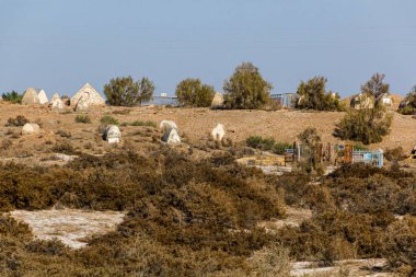 Antik Konye-Urgench Türkmenistan 'daki mezarlık.
