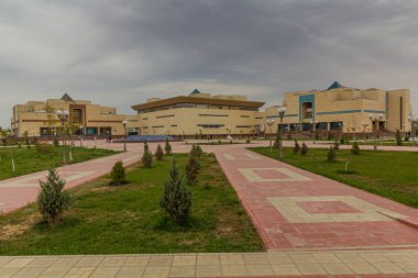 NUKUS, UZBEKISTAN - 21 Nisan 2018: Özbekistan 'ın Nukus kentindeki Savitsky Müzesi