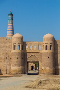 Özbekistan 'ın başkenti Khiva' nın güney kapısı.